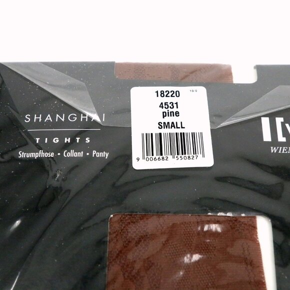 New Wolford Rare Shanghai Printed Tights Small Pine Brown 18220 - Picture 3 of 4